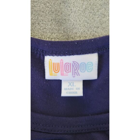 Lularoe Randy Baseball American Flag Pitbull Animal Shirt - Picture 3 of 4